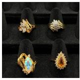 31 Gold Tone Rings Sizes 8-9 31 Gold Tone Rings Sizes 8-9