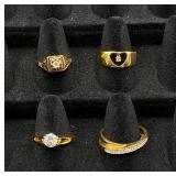 31 Gold Tone Rings Sizes 8-9 31 Gold Tone Rings Sizes 8-9