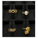 31 Gold Tone Rings Sizes 8-9 31 Gold Tone Rings Sizes 8-9