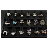 Collection of Silver Tone Rings Sizes 8-9 Collection of Silver Tone Rings Sizes 8-9