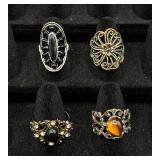 Collection of Silver Tone Rings Sizes 8-9 Collection of Silver Tone Rings Sizes 8-9