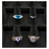 Collection of Silver Tone Rings Sizes 8-9 Collection of Silver Tone Rings Sizes 8-9