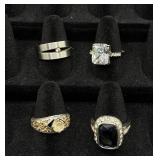 Collection of Silver Tone Rings Sizes 8-9 Collection of Silver Tone Rings Sizes 8-9