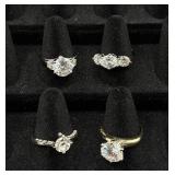 Collection of Silver Tone Rings Sizes 8-9 Collection of Silver Tone Rings Sizes 8-9