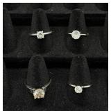 Collection of Silver Tone Rings Sizes 8-9 Collection of Silver Tone Rings Sizes 8-9