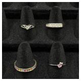 Collection of Silver Tone Rings Sizes 8-9 Collection of Silver Tone Rings Sizes 8-9