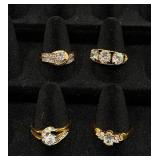 Selection of Gold Tone Rings Size 9-9.5 Selection of Gold Tone Rings Size 9-9.5