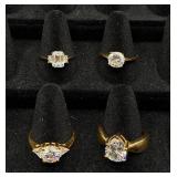 Selection of Gold Tone Rings Size 9-9.5 Selection of Gold Tone Rings Size 9-9.5