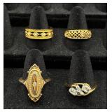 Selection of Gold Tone Rings Size 9-9.5 Selection of Gold Tone Rings Size 9-9.5
