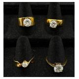 Selection of Gold Tone Rings Size 9-9.5 Selection of Gold Tone Rings Size 9-9.5