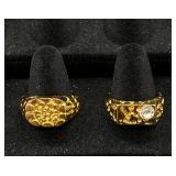 Selection of Gold Tone Rings Size 9-9.5 Selection of Gold Tone Rings Size 9-9.5