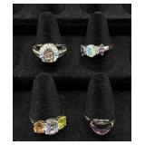 Bundle of 32 Silver Tone Rings Sizes 9-9.5 Bundle of 32 Silver Tone Rings Sizes 9-9.5