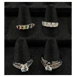 Bundle of 32 Silver Tone Rings Sizes 9-9.5 Bundle of 32 Silver Tone Rings Sizes 9-9.5