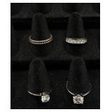 Bundle of 32 Silver Tone Rings Sizes 9-9.5 Bundle of 32 Silver Tone Rings Sizes 9-9.5