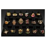 Collection of 31 Gold Tone Rings Sizes 9-10.5 Collection of 31 Gold Tone Rings Sizes 9-10.5