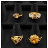 Collection of 31 Gold Tone Rings Sizes 9-10.5 Collection of 31 Gold Tone Rings Sizes 9-10.5