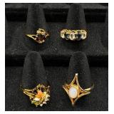 Collection of 31 Gold Tone Rings Sizes 9-10.5 Collection of 31 Gold Tone Rings Sizes 9-10.5