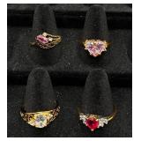 Collection of 31 Gold Tone Rings Sizes 9-10.5 Collection of 31 Gold Tone Rings Sizes 9-10.5
