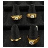 Collection of 31 Gold Tone Rings Sizes 9-10.5 Collection of 31 Gold Tone Rings Sizes 9-10.5