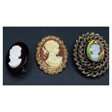 Collection of Vintage Cameo Necklaces, Brooches and Earrings Collection of Vintage Cameo Necklaces, Brooches and Earrings