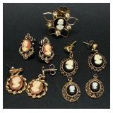 Collection of Vintage Cameo Necklaces, Brooches and Earrings Collection of Vintage Cameo Necklaces, Brooches and Earrings