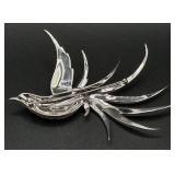 MB Boucher Right Facing Pave Swallow Bird Pin MB Boucher Right Facing Pave Swallow Bird Pin