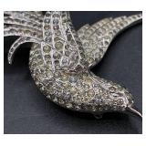 MB Boucher Right Facing Pave Swallow Bird Pin MB Boucher Right Facing Pave Swallow Bird Pin