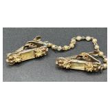 Vintage Jewelry Bundle of  Art Deco Shoe Scarf Clips, Mother of Pearl Collar Chain, Coin Purse and Pillbox Vintage Jewelry Bundle of  Art Deco Shoe Scarf Clips, Mother of Pearl Collar Chain, Coin Purse and Pillbox