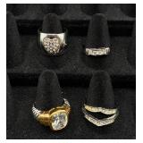 17 Silver Tone Rings Size 9.5-10.5 17 Silver Tone Rings Size 9.5-10.5