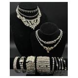 Elegant Collection of Rhinestone Necklaces and Bracelets Elegant Collection of Rhinestone Necklaces and Bracelets