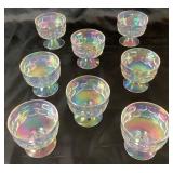 Vintage Federal Glass Iridescent Yorktown Colonial Thumbprint Collection Vintage Federal Glass Iridescent Yorktown Colonial Thumbprint Collection