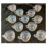Vintage Federal Glass Iridescent Yorktown Colonial Thumbprint Collection Vintage Federal Glass Iridescent Yorktown Colonial Thumbprint Collection