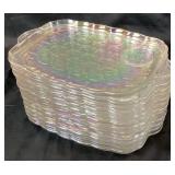 Vintage Federal Glass Iridescent Yorktown Colonial Thumbprint Collection Vintage Federal Glass Iridescent Yorktown Colonial Thumbprint Collection