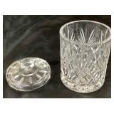Assortment of Crystal and Glass Lidded Jars - 5 Jars