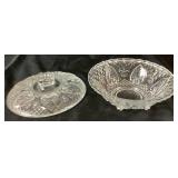 Assortment of Crystal and Glass Lidded Jars - 5 Jars