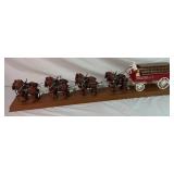 Vintage Budweiser Clydesdale 8 Horse Hitch Beer Wagon