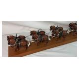 Vintage Budweiser Clydesdale 8 Horse Hitch Beer Wagon