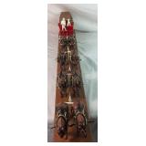 Vintage Budweiser Clydesdale 8 Horse Hitch Beer Wagon