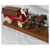 Vintage Budweiser Clydesdale 8 Horse Hitch Beer Wagon