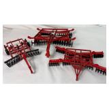 Collection of Ertl Implements and Case STX450 plus Grinder/Mixer Mill