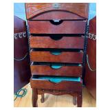 Jewelry Armoire Package - 2 Pieces, Armoire and 6 Drawer Jewelry Box