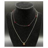 Vintage Red Accented Necklaces, Earrings, Pins and Pendants