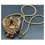 Vintage Red Accented Necklaces, Earrings, Pins and Pendants