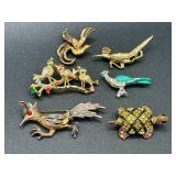 Assortment of Animal Pins, Necklaces and Pendants