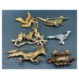 Assortment of Animal Pins, Necklaces and Pendants