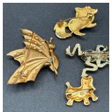 Assortment of Animal Pins, Necklaces and Pendants
