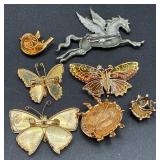 Assortment of Animal Pins, Necklaces and Pendants