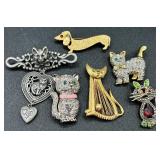 Assortment of Animal Pins, Necklaces and Pendants