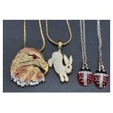Assortment of Animal Pins, Necklaces and Pendants