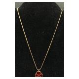 Vintage Red Accented Necklaces, Earrings, Pins and Pendants